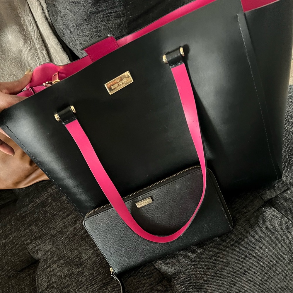 Kate Spade Shoulder purse & XL wallet.